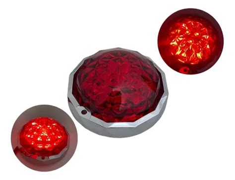 Plaf N Led Redondo Tipo Diamante Bisel Cromo Universal Pza Meses