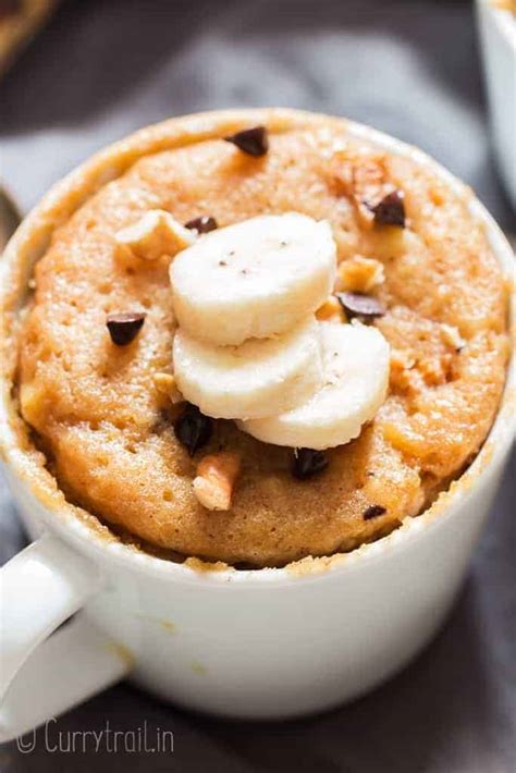 1 Minute Banana Mug Cake Recipe Video Curry Trail