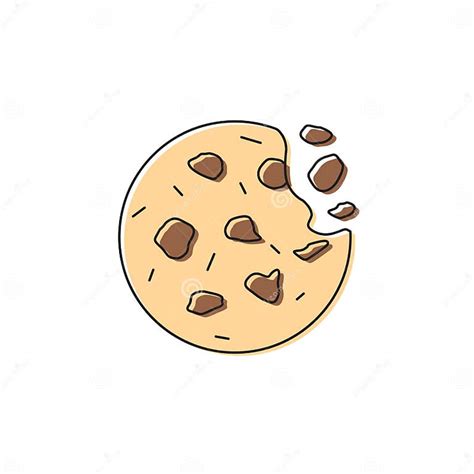 Sweet Cookies Vector Icon Food Symbol Isolated On White Background Stock Vector Illustration