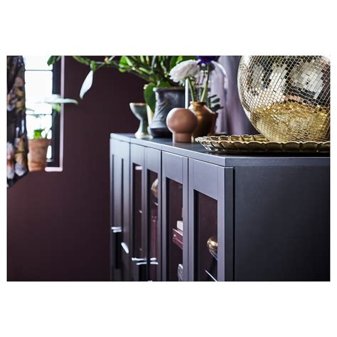 Brimnes Cabinet With Doors Glass Black 30 34x37 38 Ikea