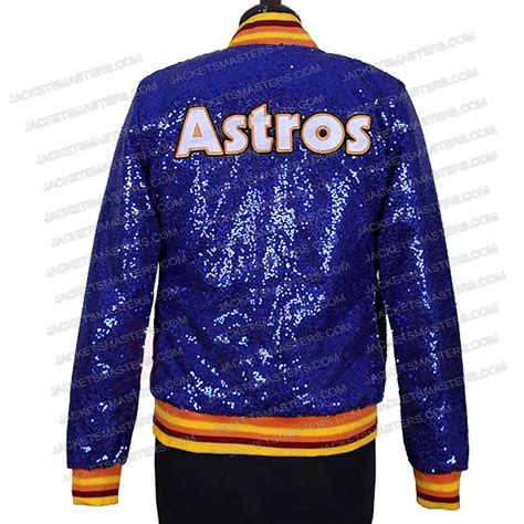 Bomber Blue Houston Astros Sequin Jacket Jackets Masters