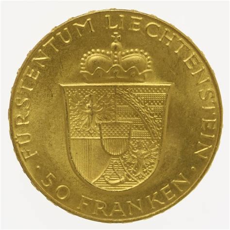 Liechtenstein Franz Joseph Ii Franken Pro Aurum Numismatik