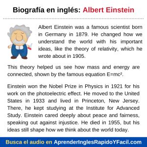 Biografia De Albert Einstein - Biografía de Albert Einstein en inglés