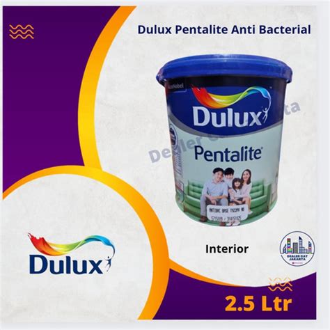 Jual Cat Tembok Dulux Pentalite Antibacterial Brilliant White 2290 2