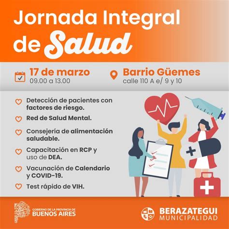 Se realizará una nueva jornada de salud integral Municipalidad de