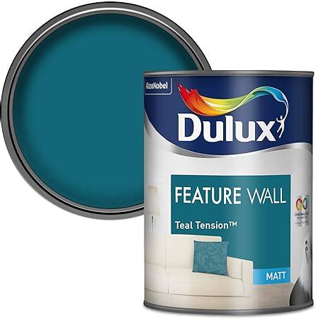 Dulux Feature Wall Matt Emulsion Paint For Walls And Ceilings Teal