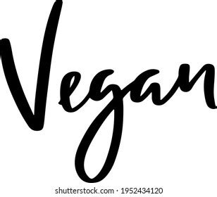 Vegan Lettering Modern Brush Calligraphy Vector Stock Vector Royalty