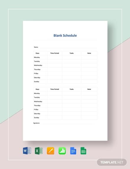 9+ Sports Team Schedule templates - Google Docs, MS Word, Pages, MS Excel, Numbers, Google ...