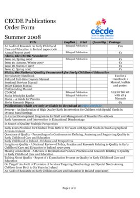 Fillable Online Cecde Cecde Publications Order Form Summer