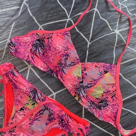 Tropical Bikini Set Uk Size 6 8 Depop