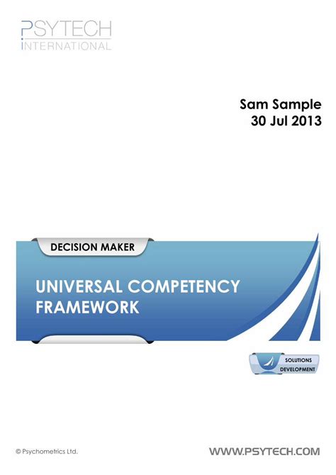 Pdf Framework Universal Competency Decision Competencies The