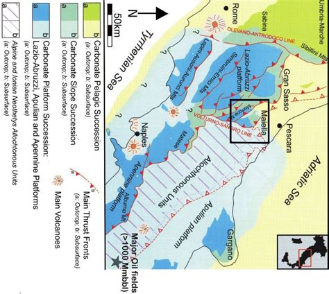 Geological Map Of The Main Mesozoic Cenozoic Tectono Stratigraphic