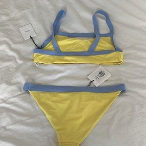 Onia Swim Onia Yellow Blue Bikini Set Poshmark