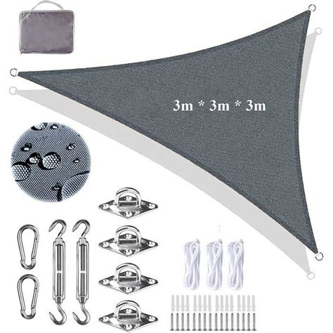 Voile D Ombrage Triangulaire Anti Uv Toile Solaire Voile Triangulaire