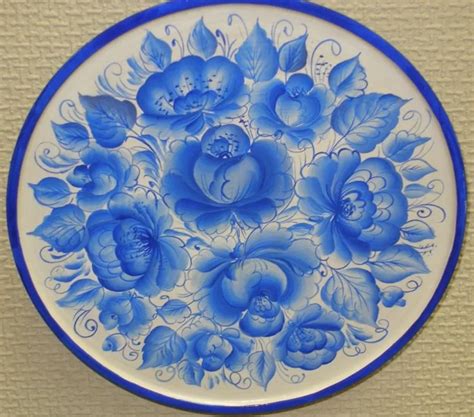Поднос Гжель Рисунок (111 Фото)