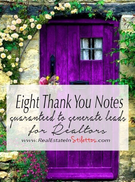 Eight Thank You Notes Guaranteed To Generate Leads For Realtors