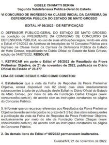 Concurso Dpe Mt Defensor Edital Retificado Confira