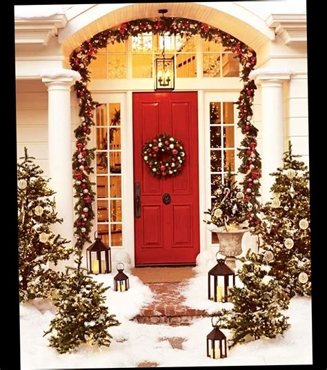 Christmas Front Door Porch Decorations Ellecrafts