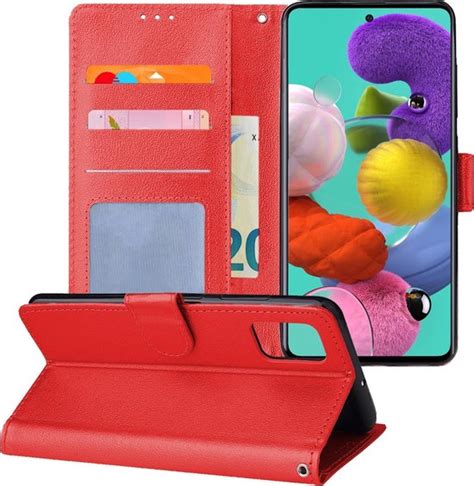 Samsung Galaxy A Hoesje Book Case Flip Hoes Wallet Cover Rood Bol