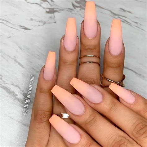 Best Ombre Nails Designs And Ideas To Try In Peach Nails