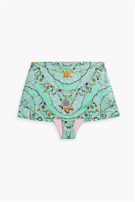 Pucci Skirt Effect Printed High Rise Bikini Briefs The Outnet