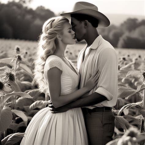 Light Skin Player Passionately Kissing Blonde Southern Belle By Derrick Schoorl Playground