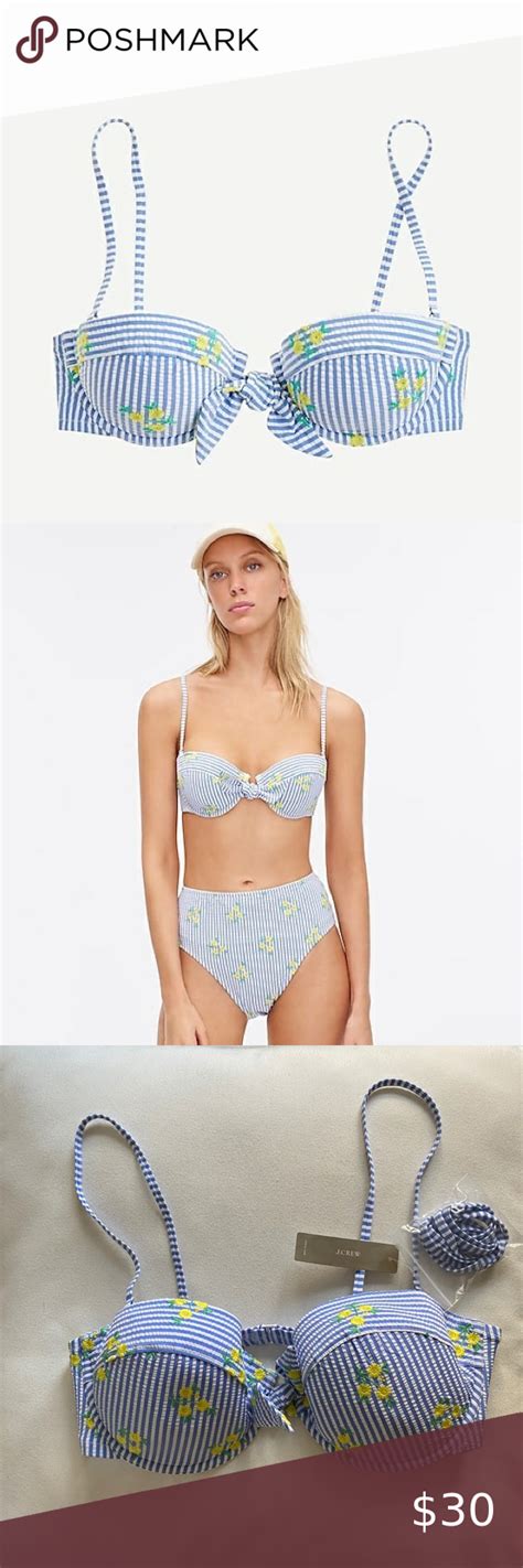 Jcrew Underwire Seersucker Bikini Top Seersucker Bikini Bikinis