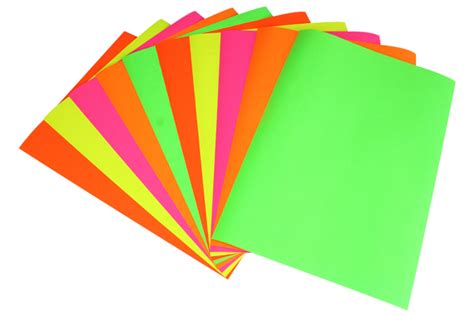 Papiers Affiche 10 Feuilles Couleurs Fluos Papier Affiche 10 Doigts