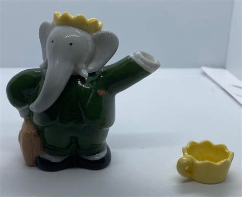 Babar the Elephant With Suitcase Porcelain Tiny Teapot Made by Midwest ...