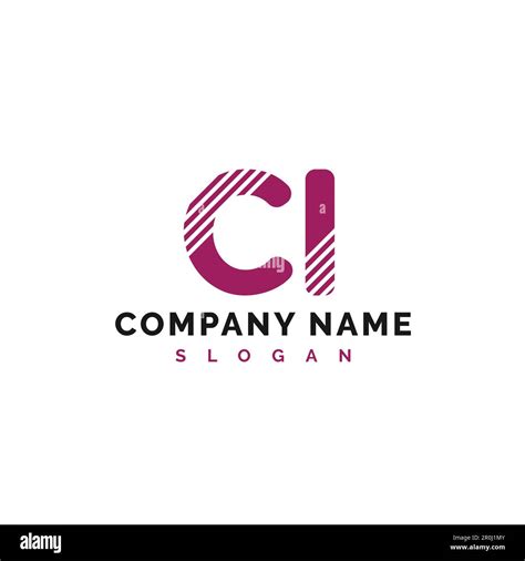 CI Letter Diseño de Logo Logotipo de la letra CI ilustración vectorial