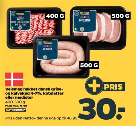 Velsmag Hakket Kalv Og Grisek D Tilbud Hos Netto