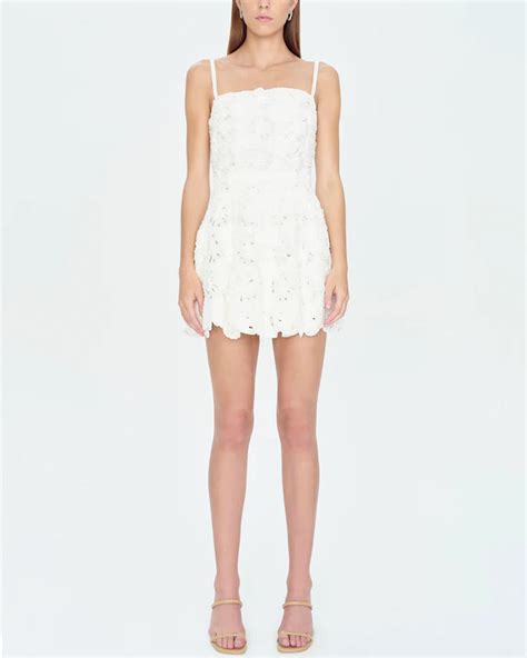 Simkhai White Sleeveless Sophie Mini Dress Stanley Korshak