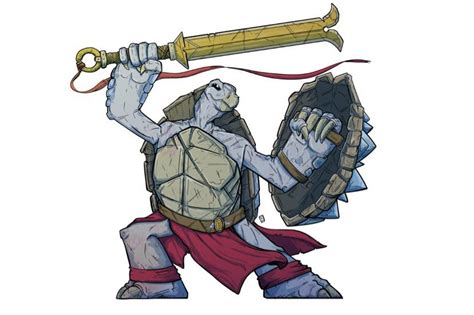 A Tortle Barbarian For A First Time Player Art Rdnd