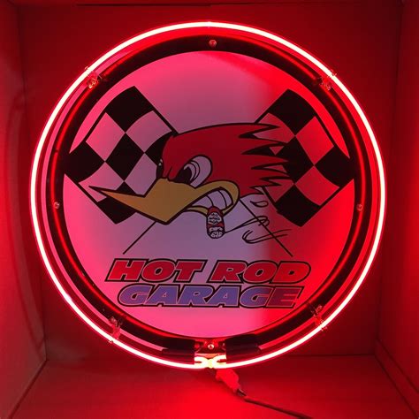 Hot Rod Garage Neon Sign Hot Rod Garage Sign Hot Rod Ts Garage