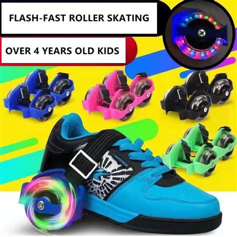 Tyk Kids Shoe Roller Skates Small Whirlwind Pulley Adjustable Flash