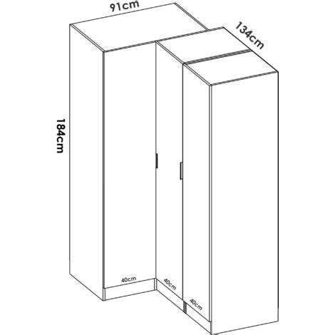 Dmora Armario Meru Mueble De Esquina Para Dormitorio Armario De
