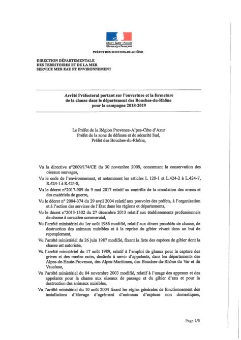 Calaméo Arrêté Préfectoral portant sur l ouverture et la fermeture de