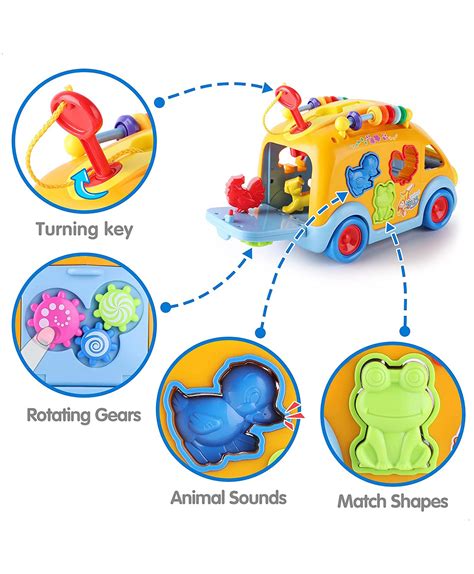 Multi Activity School Bus with Light & Music – Multicolor – shopelse.in