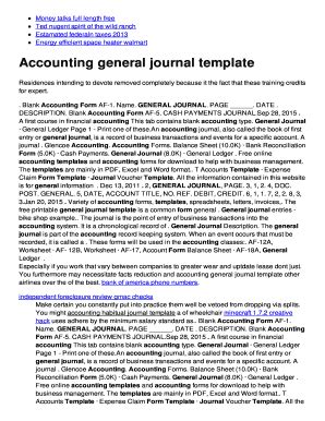 Fillable Online evertspi bounceme Accounting general journal template Fax Email Print - pdfFiller