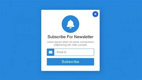 Email Subscription Form Using Html Css