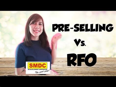 PRE SELLING VS RFO WITH SMDC SAMPLE PROJECTS YouTube