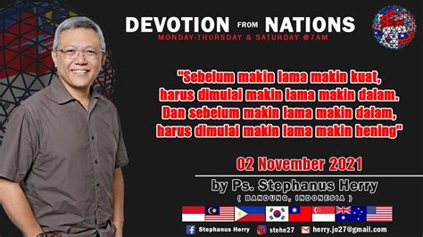 Devotion From Nations Ps Stephanus Herry Bandung Indonesia YouTube