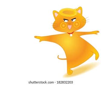 Dancing Cat Cartoon Stock Vector (Royalty Free) 182832203