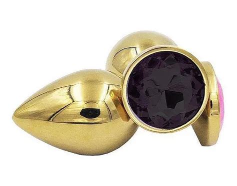 Plug Anal Portal Do Prazer Plug Anal Dourado De A O Redondo Tamanho M Preto Beige Mercadolibre