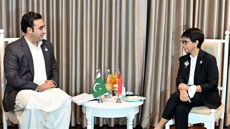 FM Bilawal Indonesia Counterpart Discuss Bilateral Ties