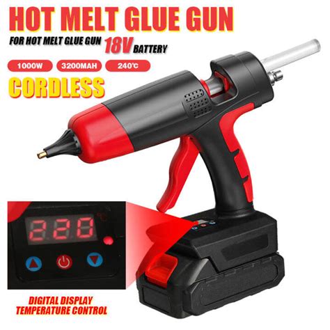 100W Rechargeable Cordless Hot Melt Glue G Un Digital Display For 11mm Glue Stick Home DIY