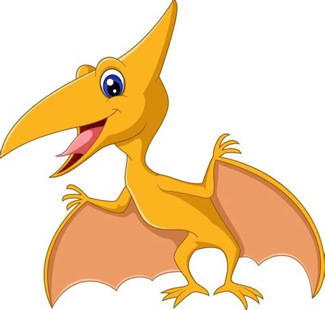 Cartoon pteranodon on white background, 2024