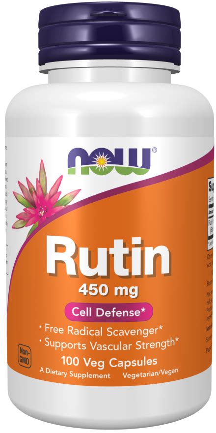 Rutin Supplement | 450 mg Veg Capsules | NOW Supplements