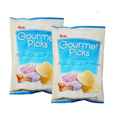 Oishi Gourmet Picks Potato Chips Natural Sea Salt Flavor G X