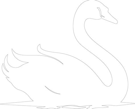 swan outline silhouette 38491853 Vector Art at Vecteezy